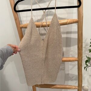 Mora Girls Beige Knit Women's Top